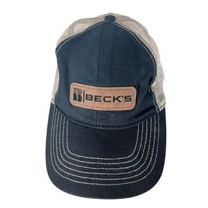 Becks Seeds Hat Mens Baseball Cap Trucker Tan‎ Mesh Back Adjustable